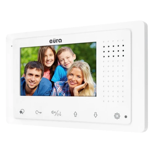 Videotürsprechanlage EURA VDP-62A5 WHITE "2EASY" - Einfamilienhaus, LCD 4,3", weiß, Aufputz