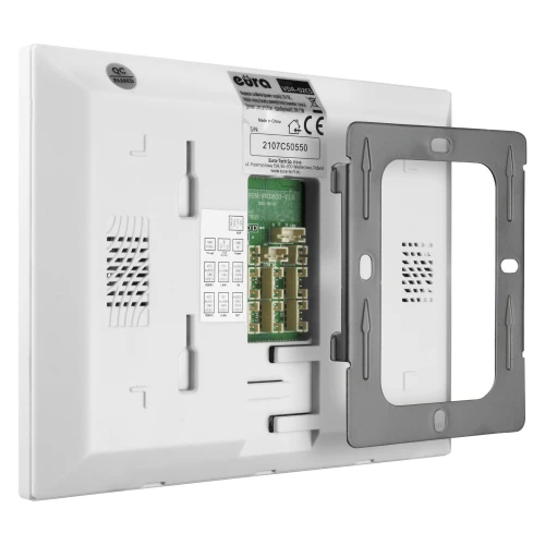 Videotürsprechanlage EURA VDP-80C5 - zweifamilien, weiß, 2x LCD 7'', FHD, Unterstützung für 2 Eingänge, Kamera 1080p., RFID-Leser, Aufputz