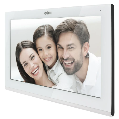 Videotürsprechanlage EURA VDP-82C5 - zweifamilien weiß 2x LCD 7'' FHD, Unterstützung für 2 Kameraeingänge 1080p RFID-Lesegerät Aufputz