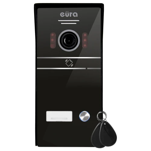 Video-Türsprechanlage EURA VDP-98C5 - weiß, Touchscreen, LCD 10'', AHD, WiFi, Bildspeicher, SD 128GB
