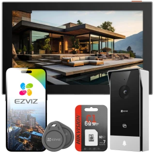 Video-Türsprechanlage EZVIZ HP5, Steuerung über Wi-Fi (Android / iOS), 2-Draht-Installation