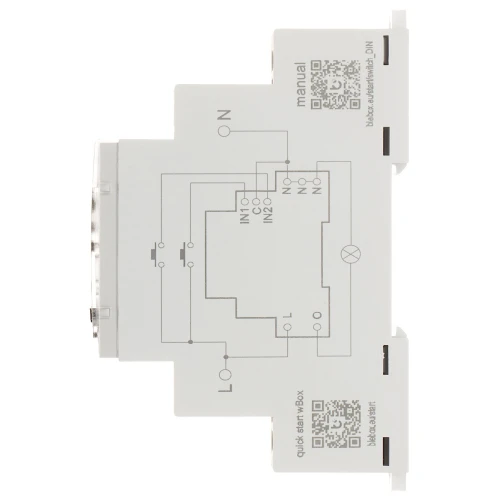 Intelligenter Schalter SWITCHBOX-DIN/BLEBOX Wi-Fi, 230V AC