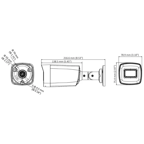 Kamera AHD, HD-CVI, HD-TVI, PAL DS-2CE17H0T-IT5F 3.6mm 5Mpx Hikvision