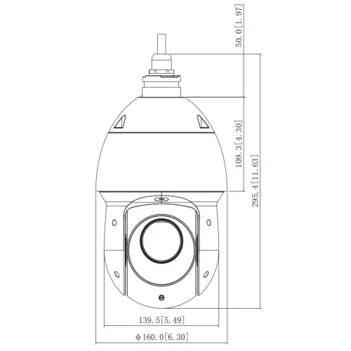 HD-CVI Schnelldrehende Außenkamera SD49225-HC-LA Full HD 4.8... 120mm DAHUA