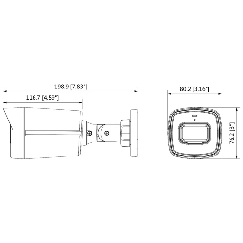 Rohrkamera HAC-HFW1500TL-A-0360B-S2 Dahua, 4in1, 5 Mpx, Mikrofon, weiß