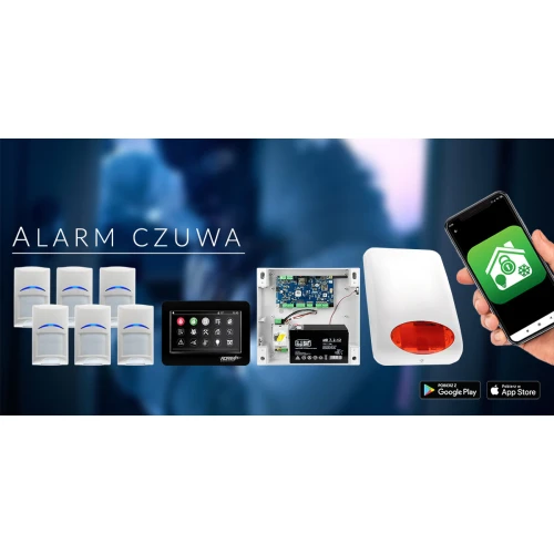 Alarmsystem NeoGSM-IP, Weiß, 6x Sensor, GSM-Benachrichtigung, Wifi