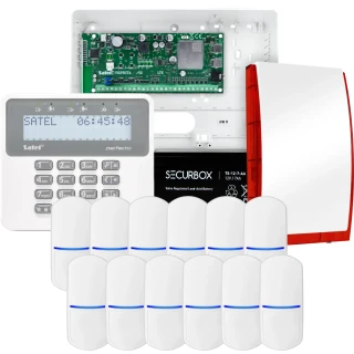 SATEL PERFECTA 32 LTE Alarmset, 12x PET-Sensor, Signalgeber, Bedienteil