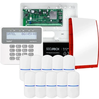SATEL PERFECTA 32-WRL LTE Alarmset, 10x PET-Sensor, Signalgeber, Bedienteil