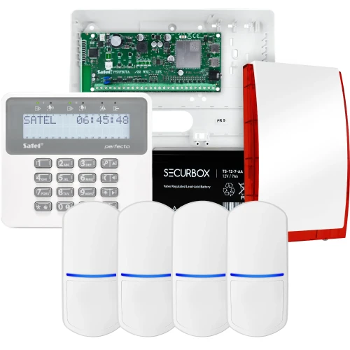 SATEL PERFECTA 32-WRL LTE Alarmset, 4x PET-Sensor, Signalgeber, Bedienteil