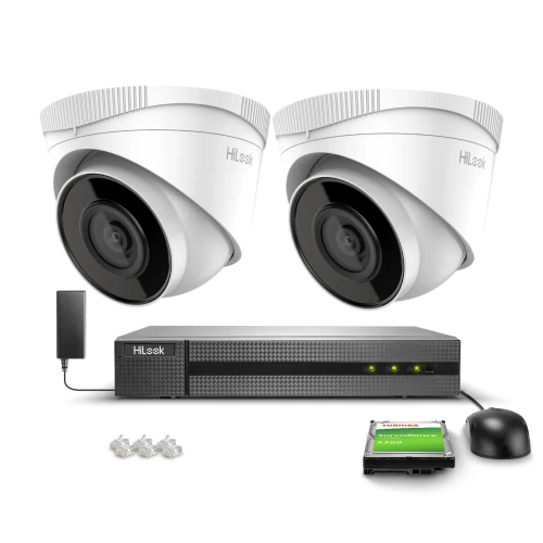 Überwachungsset 2x IPCAM-T2, Full HD, IR 30m, PoE, H.265+ Hilook Hikvision