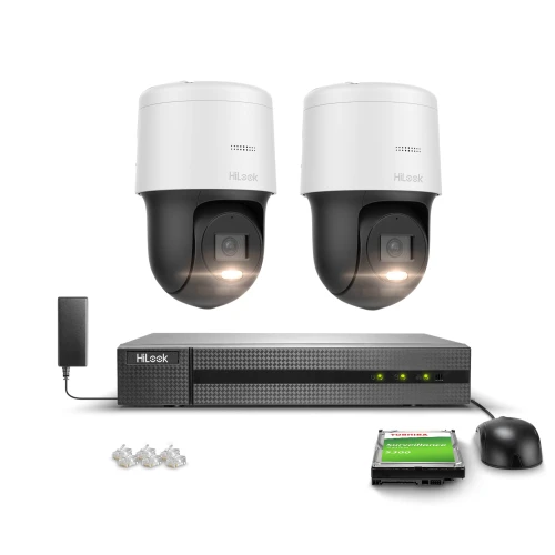 Überwachungsset 2x PTZ-Drehkamera PTZ-N4MP, 4Mpx, PoE, H.265+ Hilook Hikvision
