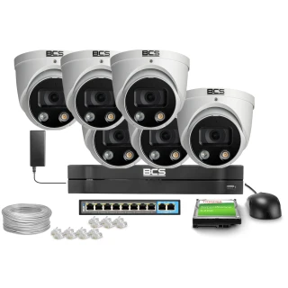 Überwachungskit 6x BCS-L-EIP16FCR3L3-Ai1, 6MP, IR 30m, NightColor, WDR 120dB
