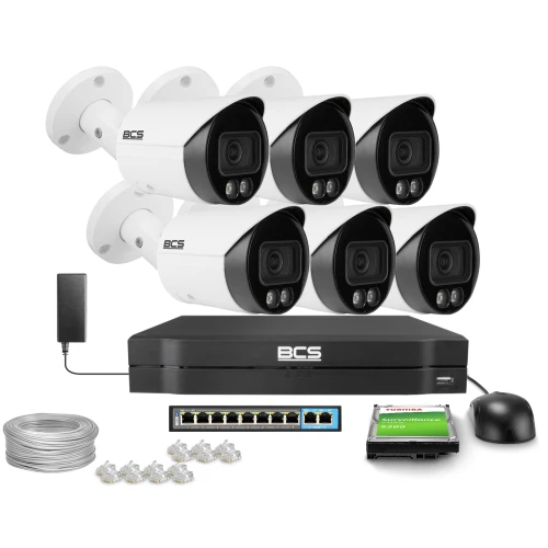 Überwachungskit 6x BCS-L-TIP15FCR3L3-AI1 5Mpx, 2,8 mm, 0,007 Lux