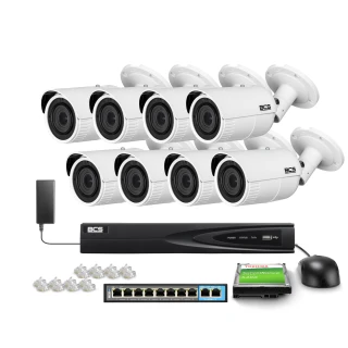 Angebot für Überwachung 8x Kamera 5 MPx BCS-V-TIP45VSR5 IR 50m, Motozoom, Starlight