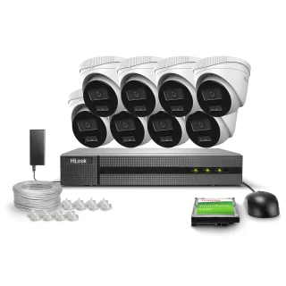 Überwachungsset 8x IPCAM-T2-30DL FullHD Dual-Light 30m HiLook von Hikvision