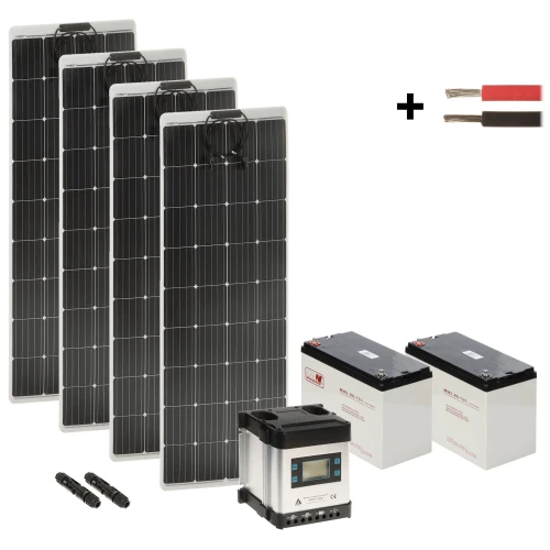 Photovoltaik-Set SP-KIT-4X160/2X80/MPPT-LCD 1730Wh