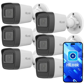 IP-Bullet-Kamera-Set HiLook by Hikvision 6x IPCAM-B4-P 2K+