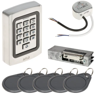 Zugangskontrollset ATLO-KRMD-512, Netzteil, Elektroschloss, Zugangskarten