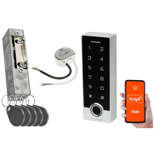 Zugangskontrollset - Fingerabdruckleser mit Vidos ZS44-X Tuya Smart Wi-Fi Schlüsselanhängern