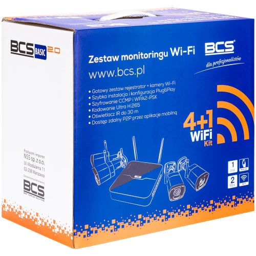 Wi-Fi Überwachungsset BCS-B-KITW(2.0) Full HD IR 30m, Audio