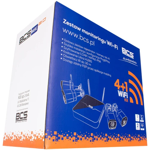 Wi-Fi Überwachungsset BCS-B-KITW(2.0) Full HD IR 30m, Audio