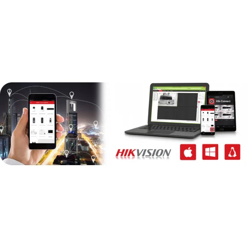 HWK-N4142TH-H Set Hikvision Hiwatch HWN-2104H-4P 4x HWI-T221H 1TB Zubehör